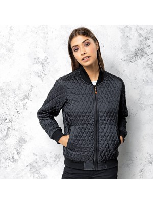 Plain Women's quilted flight jacket 2786